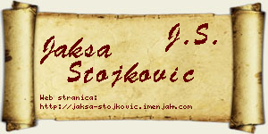 Jakša Stojković vizit kartica